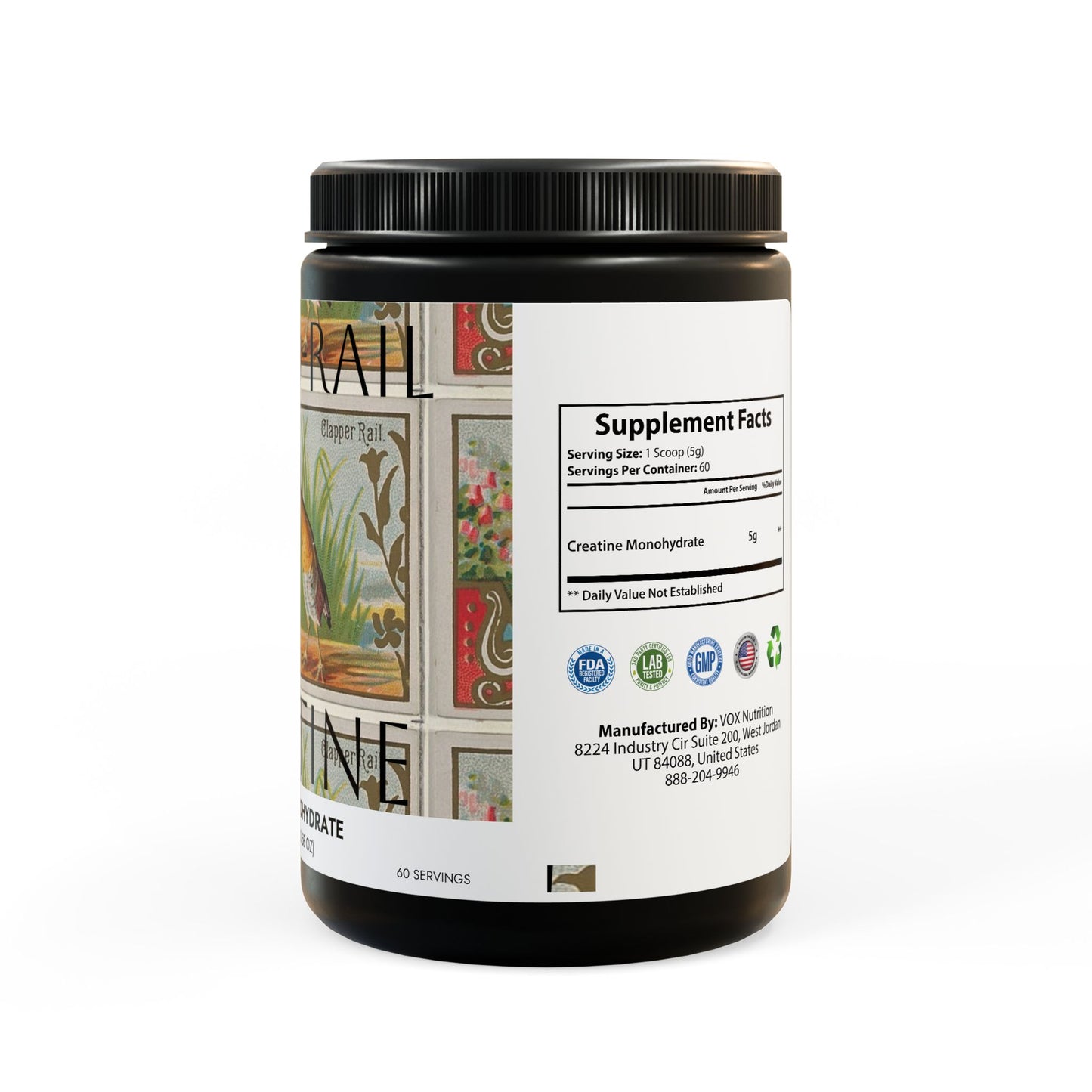 MONORAIL: Creatine Monohydrate Supplement (300g, 10.58oz)